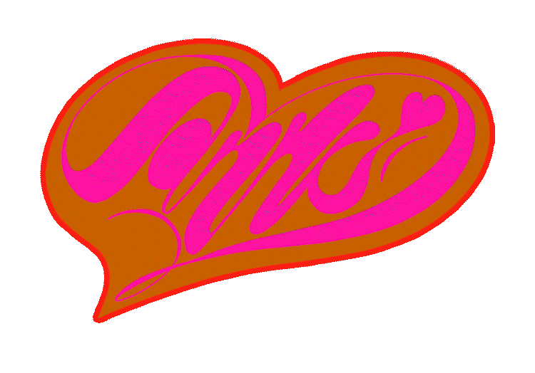 A red and pink heart-shaped symbol is displayed on a black background. AI generated content